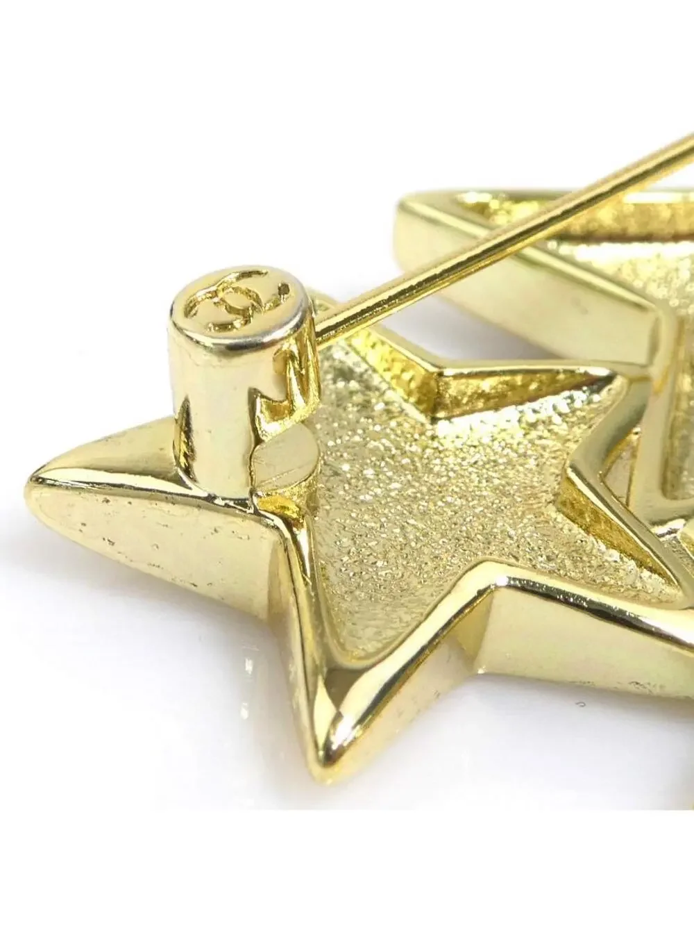 Auth Chanel Cc Logo Star Motif Brooch #293940C38B